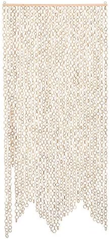 Bloomingville Beige Chain Link Bamboo Curtain Panel
