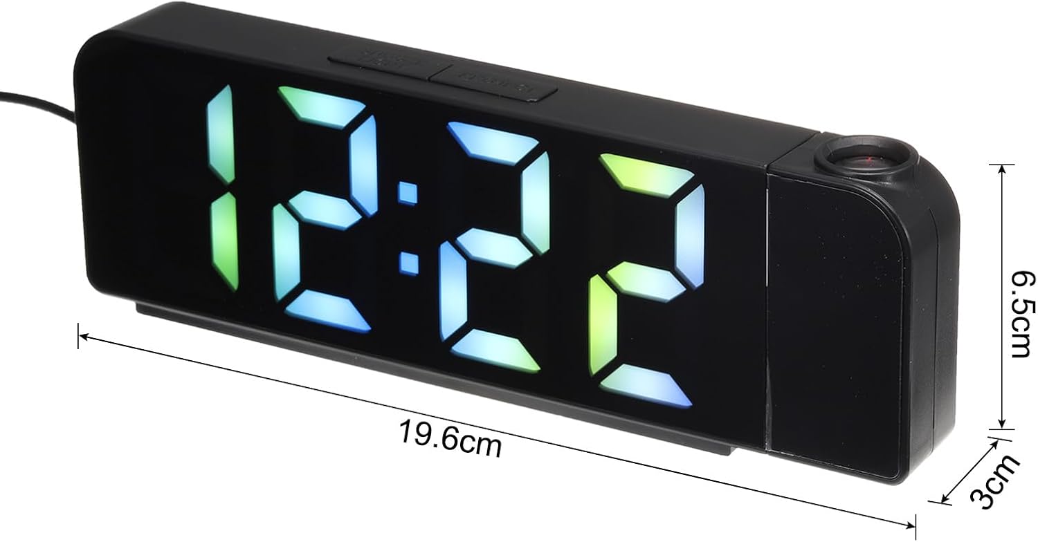 Uxcell Digital Alarm Clock with Rainbow Projection
