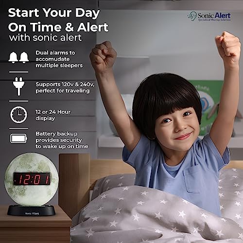 Sonic Alert Moon Alarm Clock Nightlight