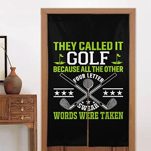 They Called It Golf Blackout Curtain Panel 34x56in Door Divider