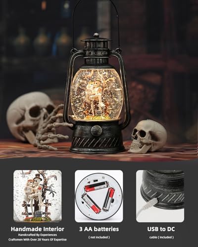 Halloween Snow Globe with Music and Light