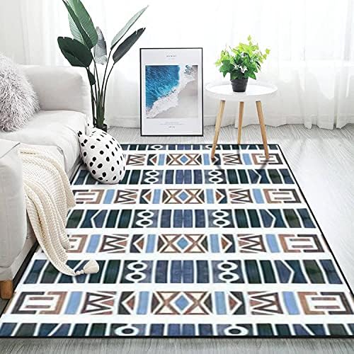 Modern Home Kids Playroom Area Rug Geometric Design