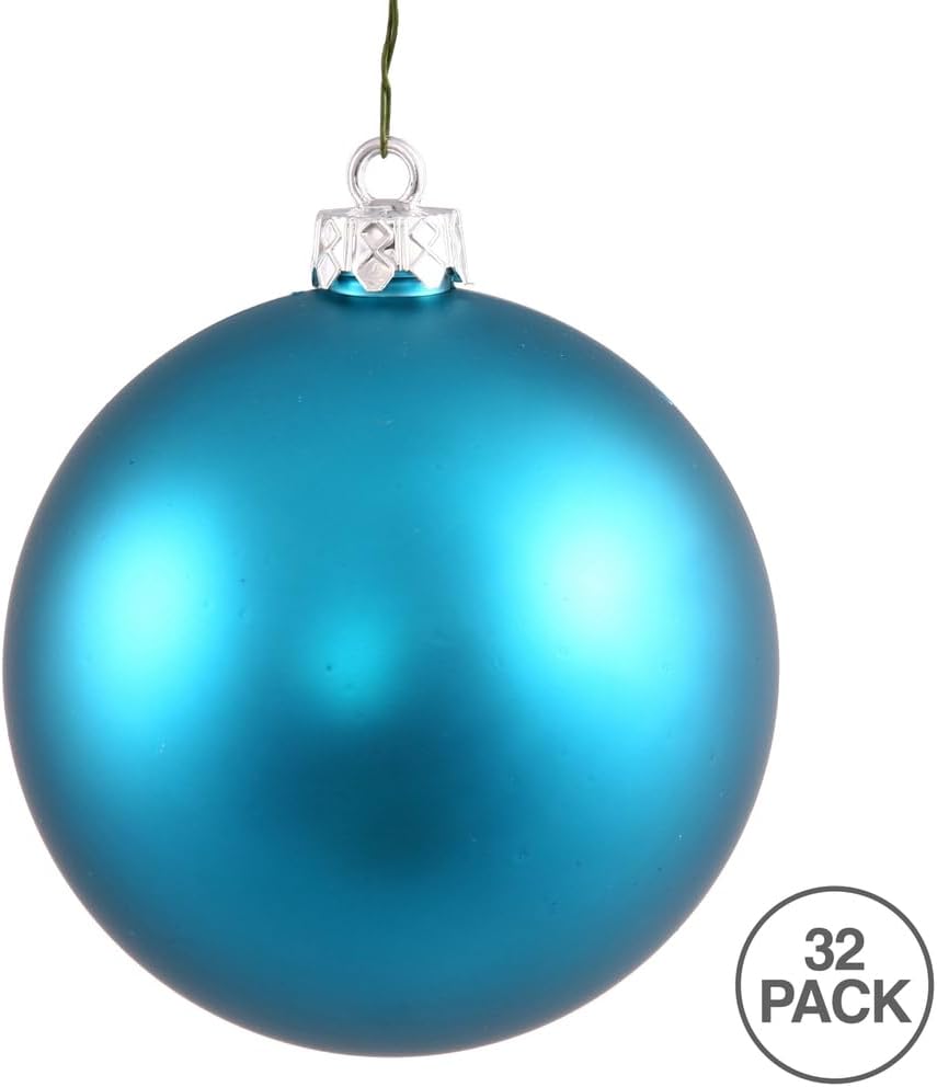 Vickerman 3 Inch Turquoise Matte Ball Ornament 32 per Box