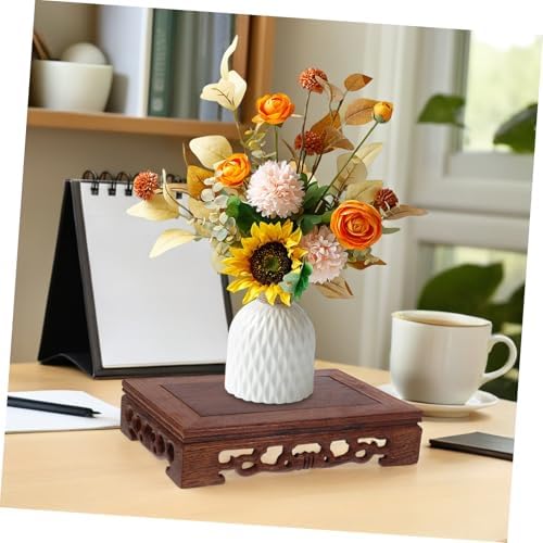 Healifty Wood Display Stand for Vase and Decor