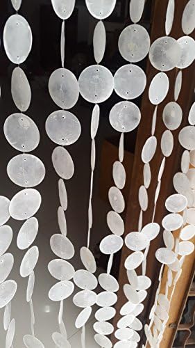 East J Natural Capiz Shell Door Curtain - 10 Strands