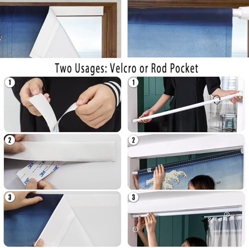 Japanese Style Doorway Curtain with Velcro Tape