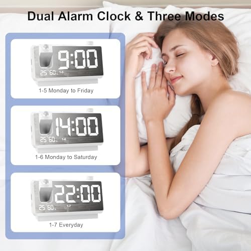 GuDoQi Projection Alarm Clock with 7 LED Display 1