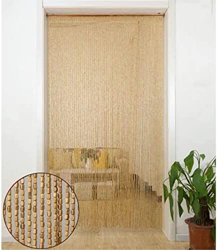 Bamboo Beaded Curtain for Doorway with Accessories