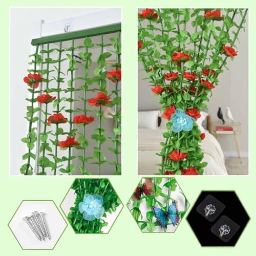 Bamboo Beads Curtain Green Rose 35x71 Room Divider
