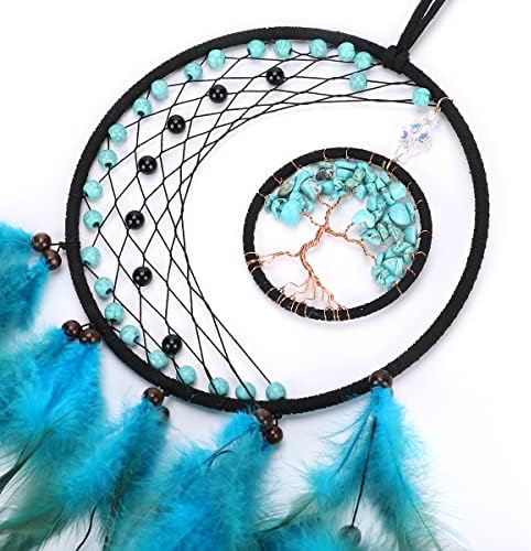 Cyan Blue Dream Catchers Wall Decor for Bedroom
