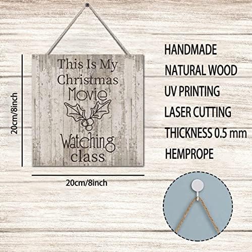 Christmas Movie Watching Wood Plaque Wall Decor