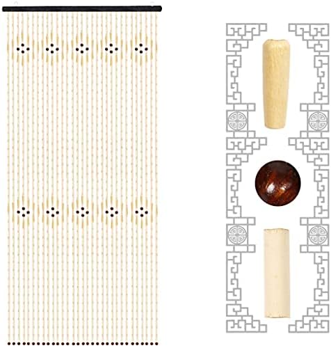 31 Strands Bamboo Wood Beaded Curtain for Doorway