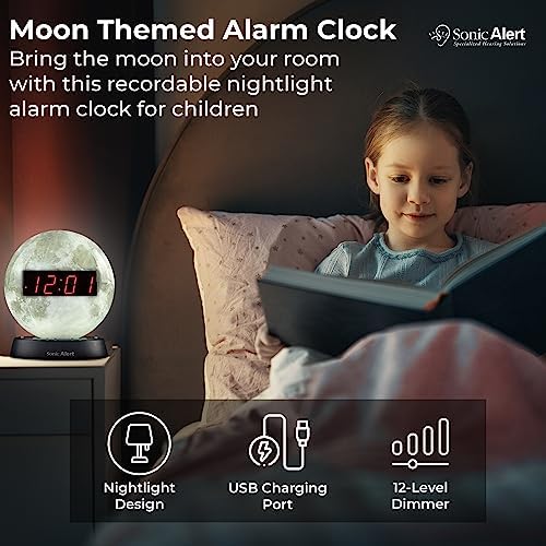 Sonic Alert Moon Alarm Clock Nightlight