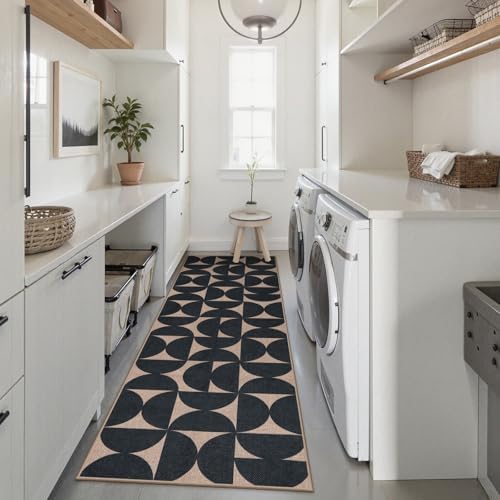 Lahome Modern Geometric Jute Runner Rug 25x8