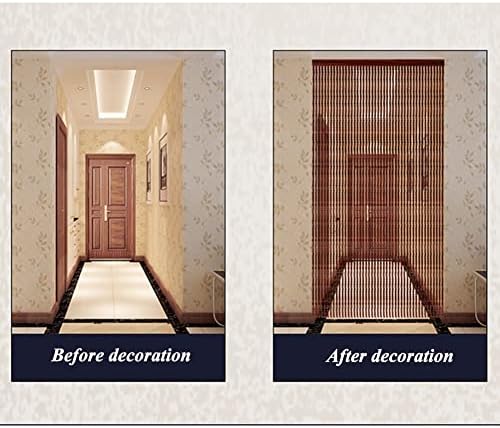 Etlegor Bamboo Beaded Curtains for Doorway and Room Divider