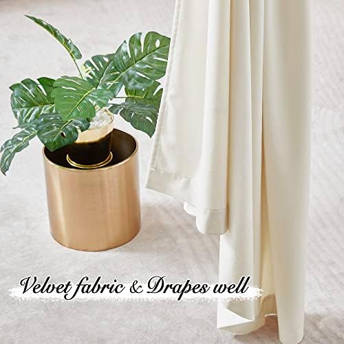 PONY DANCE Velvet Curtains 84 Inch Set of 2 for Living Room