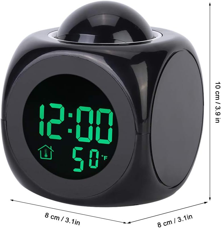 EVTSCAN Multifunctional Digital Alarm Clock with Temperature Display and Voice Time