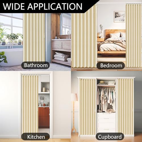 SK Studio Blackout Door Curtains 1 Panel White 55W x 79L