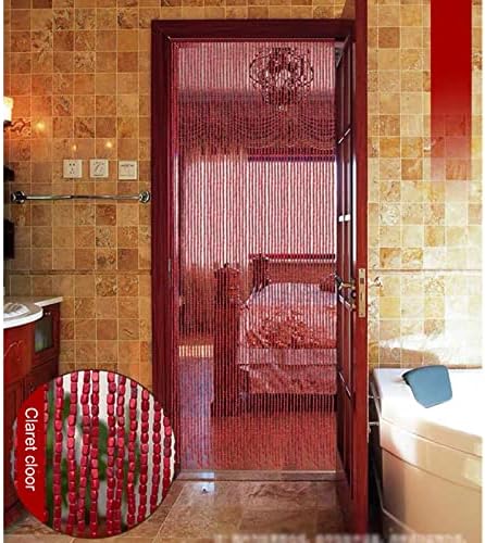 LEOSXA Bamboo Bead Curtain with Fittings 120 Strands