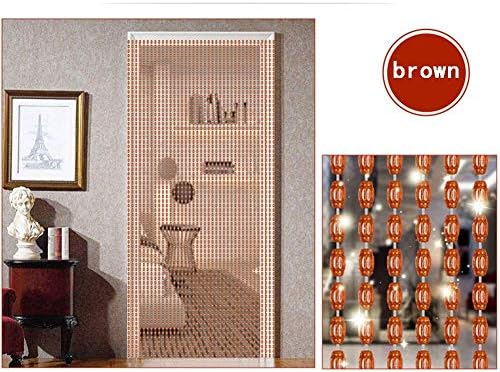 OKUOKA Gold Beaded Curtain Strands for Window Door Divider