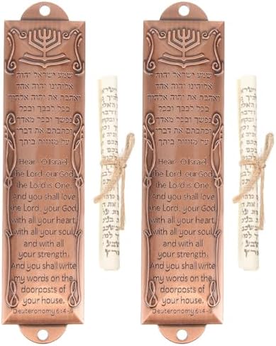 LUOZZY 2pcs Israeli Mezuzah Door Decor with Scrolls