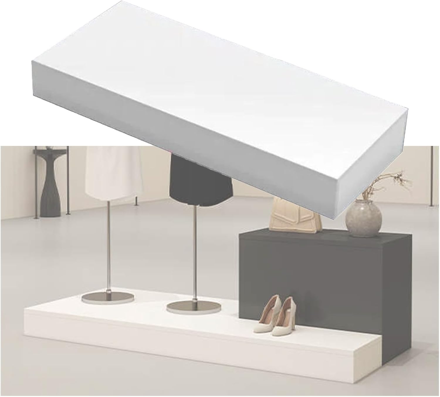 Sturdy Rectangular Display Pedestal Stand 200KG Load