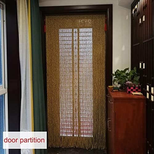 Natural Bamboo Beaded Curtain for Doorways and Decor
