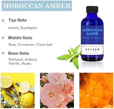 Xcleen Reed Diffuser Set - Floral Vanilla Cinnamon Amber