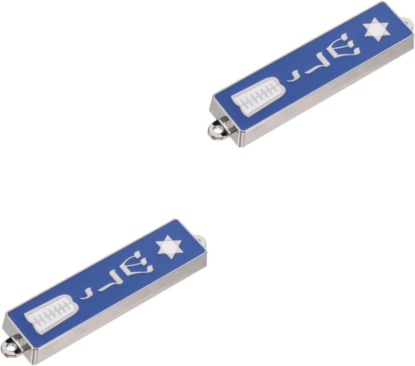 LUOZZY 2 Pack Metal Mezuzah Star Design Home Blessing Decor