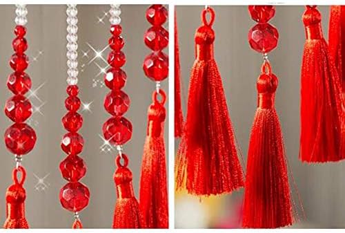 Beaded Curtain Crystal Beads Door String Tassel Screen Panel