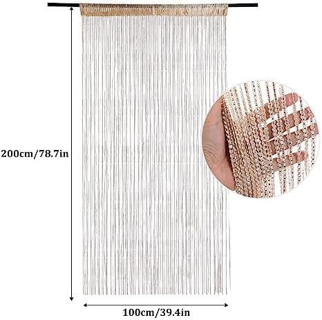 Bead Curtain for Doorway 100x200cm Sparkle Decor Panel