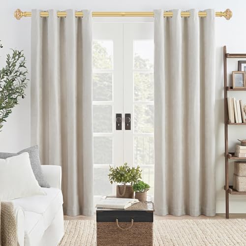 Gold Crystal Curtain Rod with Adjustable Finials