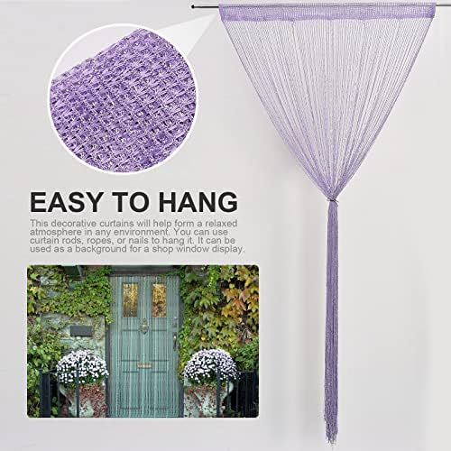 Silver Crystal Beaded Curtain for Doorway 36x77in
