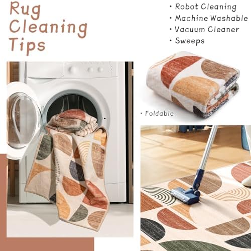 MUJOO Boho Runner Rug 2x6 Washable Area Rug