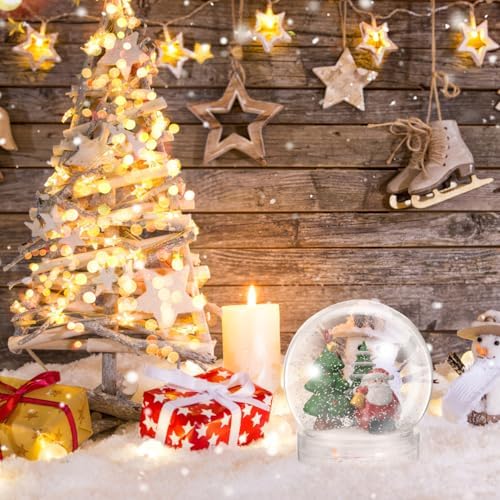 BESTOYARD 10Pcs 3-Inch Plastic Snow Globe DIY Set