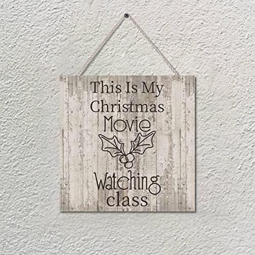 Christmas Movie Watching Wood Plaque Wall Decor