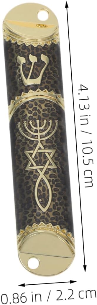 Wakauto 2set Metal Mezuzah Case with Star of David