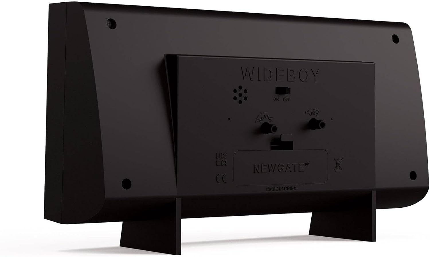 NEWGATE Wideboy Alarm Clock Rectangular Retro Black
