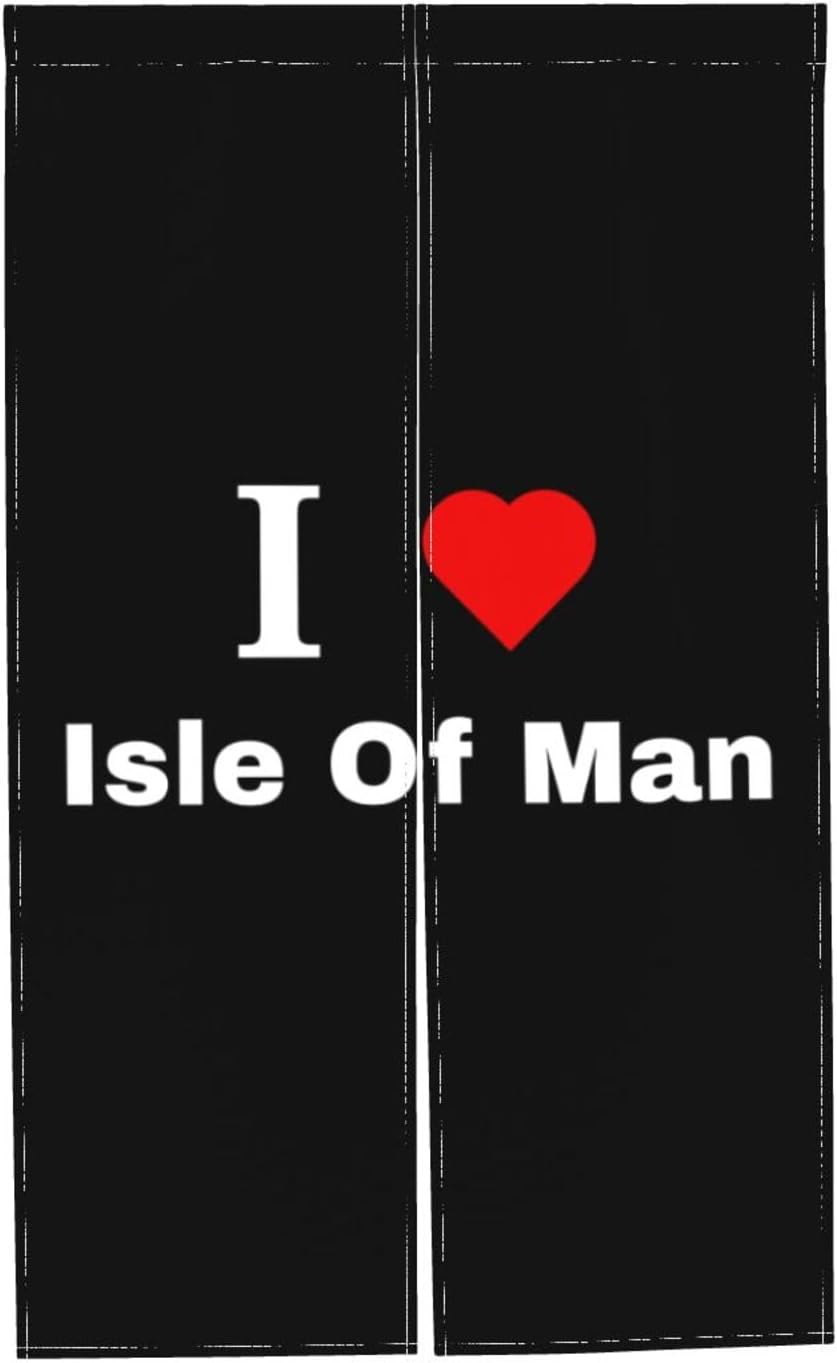 I Love Isle of Man Blackout Curtains 34x56in Doorway Panel