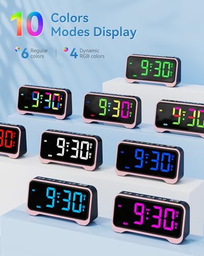 Loud Alarm Clock with Bed Shaker and Night Light
