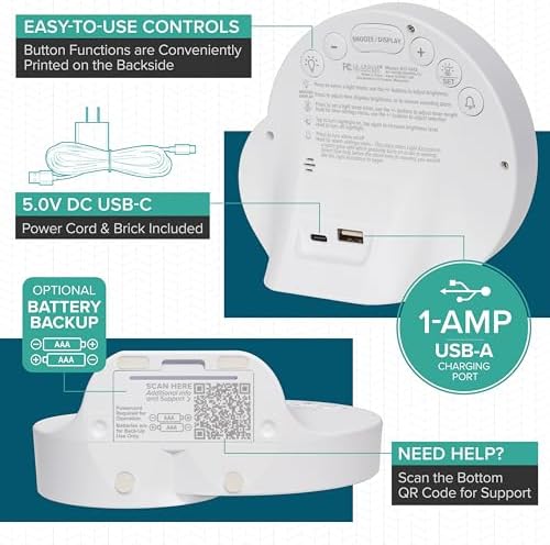 La Crosse Technology L Eclipse Light Assist Alarm Clock