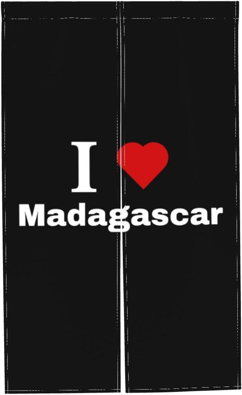 I Love Madagascar Blackout Curtain for Doorway 34x56in