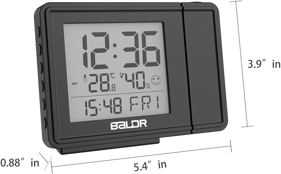 BALDR Projection Alarm Clock with Temperature Display