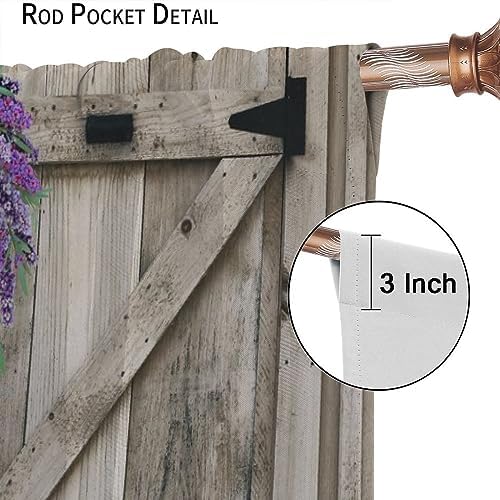 Barn Door Lavender Curtains 42x45in Set of 2