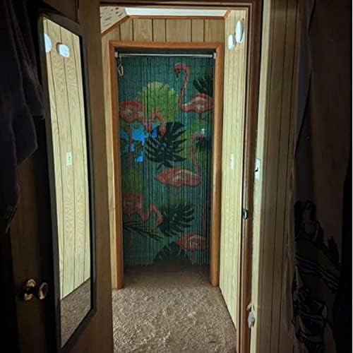 Flamingo Beaded Curtain for Doorway 90 Strands