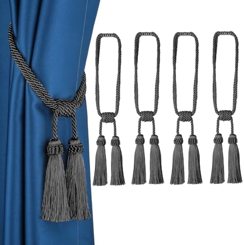Fenghuangwu Magnetic Curtain Tiebacks 4 Pack