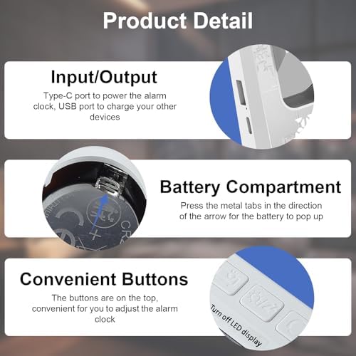 GuDoQi Projection Alarm Clock with 7 LED Display 1