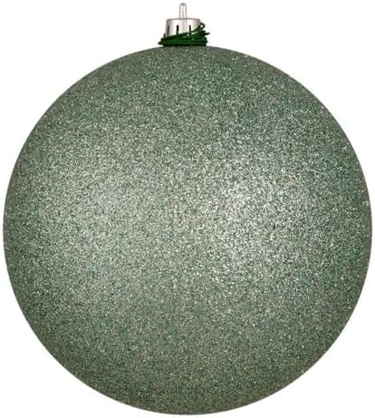 Frosty Mint Glitter Ball Ornament 3 Inch