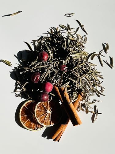 Skeem Moss Cloche Vessel with Rosemary Cranberry Potpourri