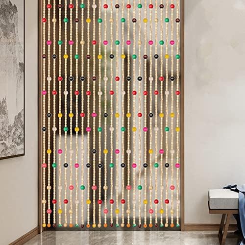 Natural Bamboo Beaded Curtain for Room Hallway Entrance